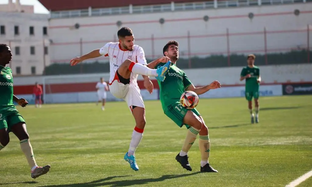 Imagen del partido de la primera vuelta en La Palma. - Xerez CD