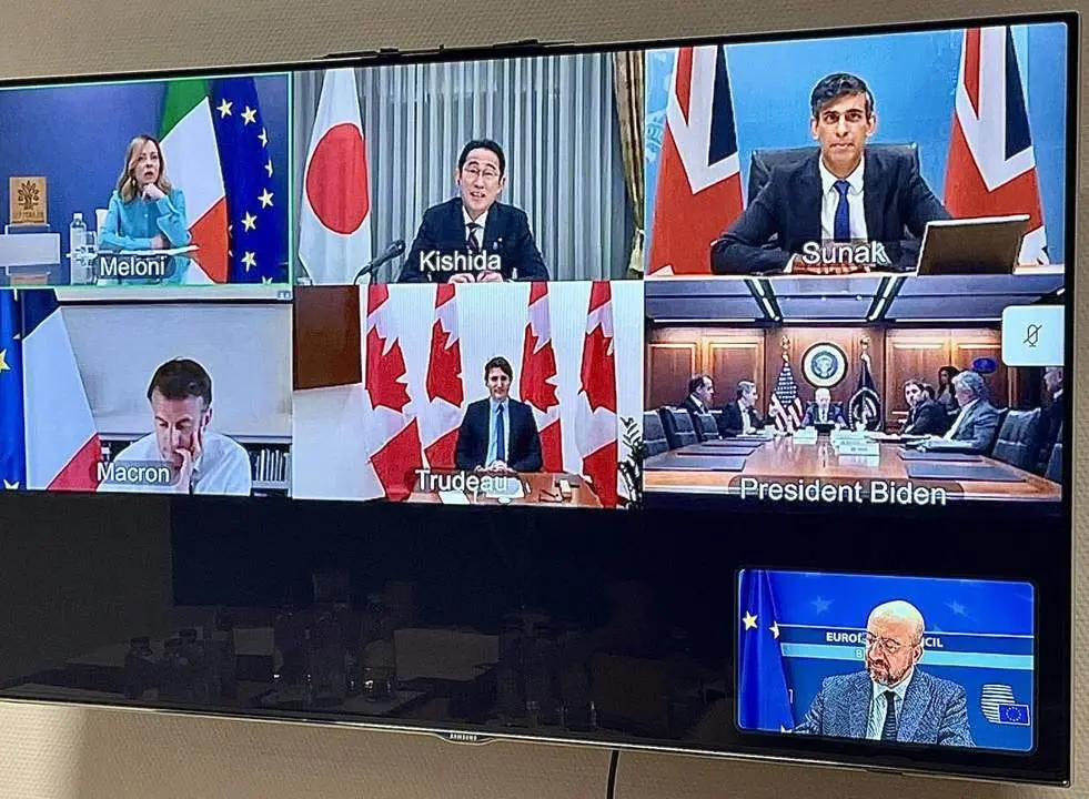 La reuni&oacute;n telem&aacute;tica. - @CharlesMichel / X