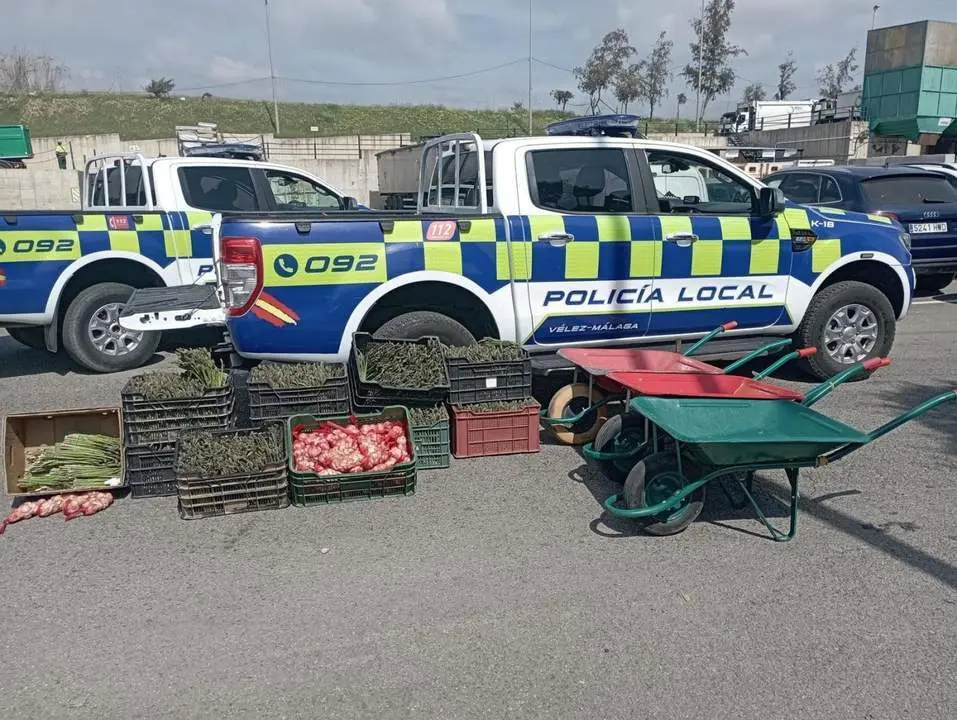 La Polic&iacute;a Local de V&eacute;lez-M&aacute;laga interviene fruta de venta irregular. - 