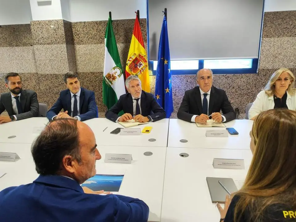 Marlaska, durante la reuni&oacute;n del operativo de la OPE - D. F. V.