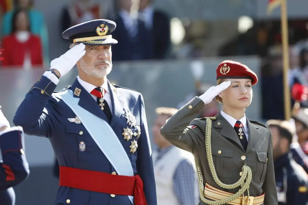 El rey Felipe, la reina Letizia y la princesa Leonor. - EFE