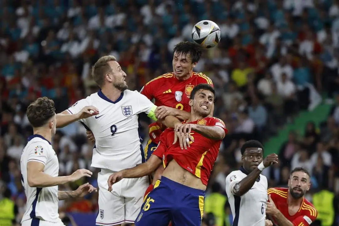 Rodri con Kane. - EFE