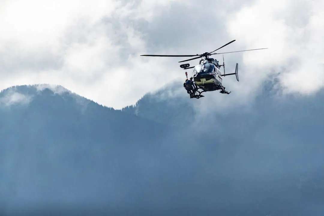 Foto de archivo de un helic&oacute;ptero de la Gendarmer&iacute;a en los Alpes. - EP