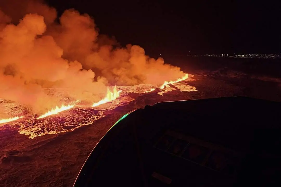 Erupci&oacute;n anterior en Grindav&iacute;k. - EFE