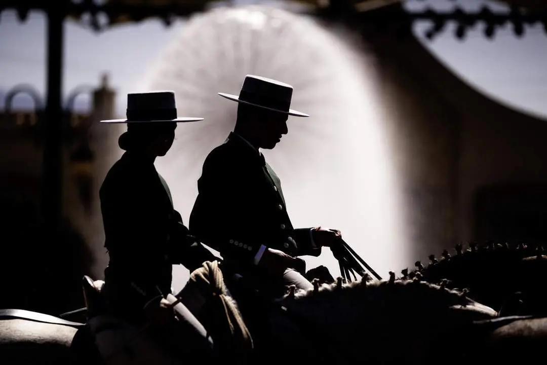 Caballistas en la Feria de M&aacute;laga. - EFE