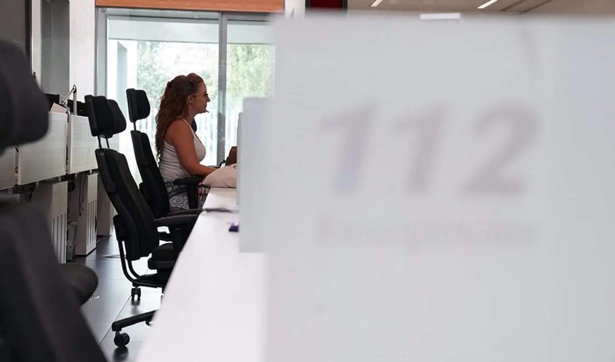 Una trabajadora del 112. - 112
