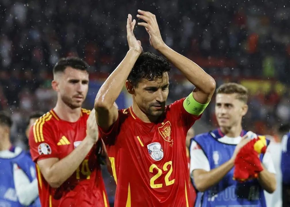 Jes&uacute;s Navas con la selecci&oacute;n espa&ntilde;ola. - EFE/EPA/ROBERT GHEMENT