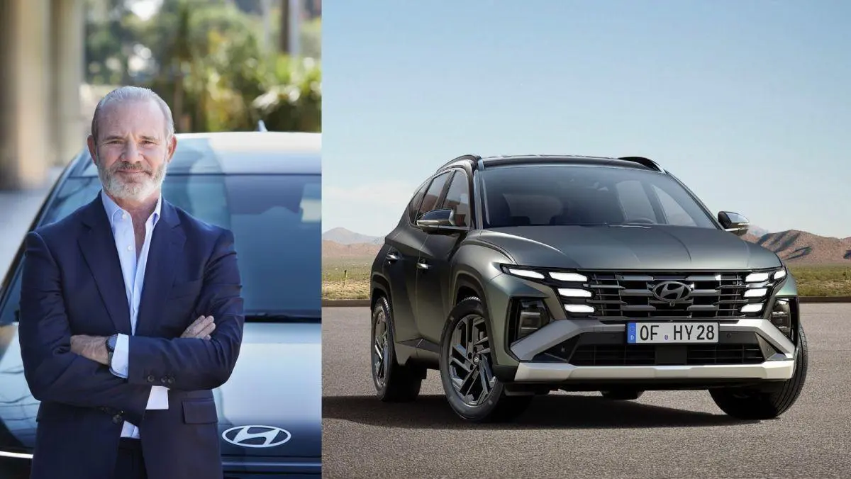 Leopoldo Satr&uacute;stegui junto a uno de sus veh&iacute;culos. - Hyundai