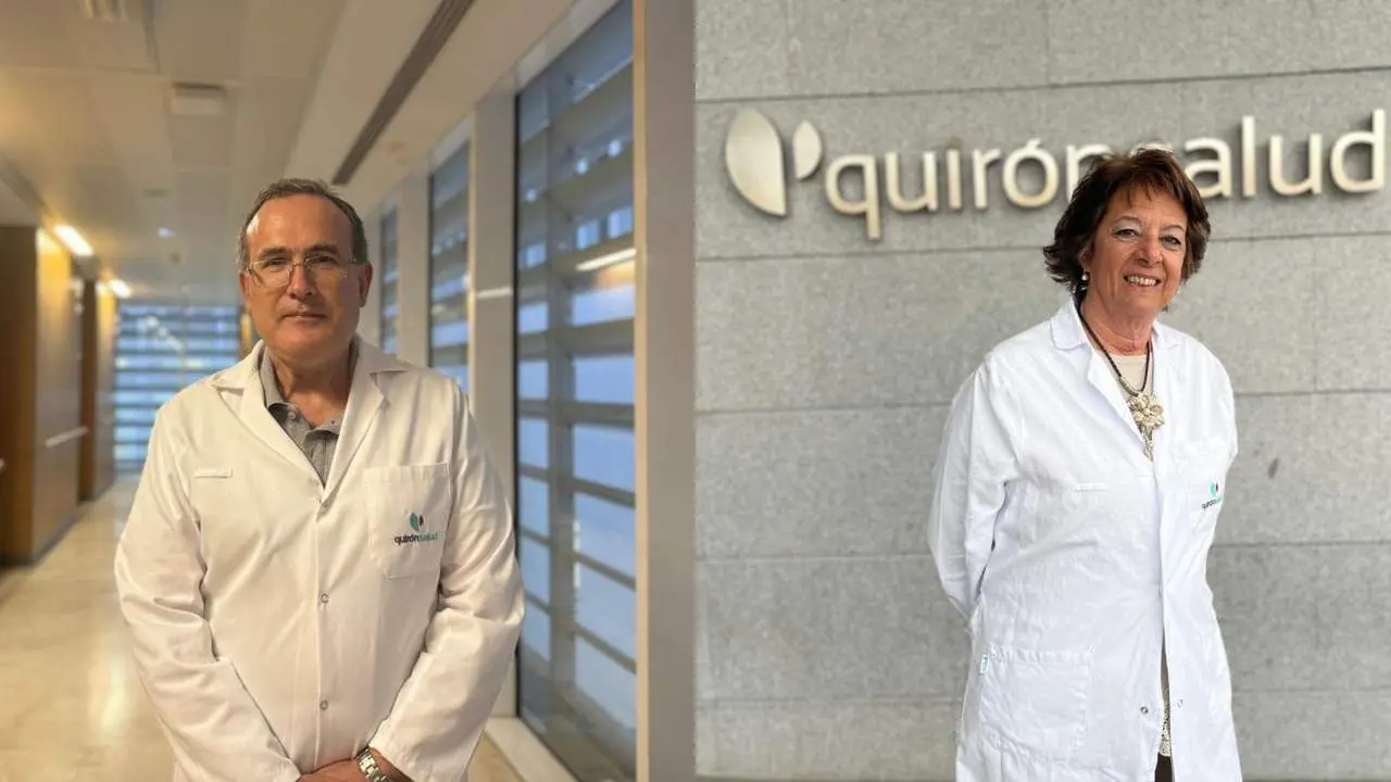 Los neur&oacute;logos F&eacute;lix Vi&ntilde;uela y Mar&iacute;a Dolores Jim&eacute;nez. - QUIR&Oacute;NSALUD