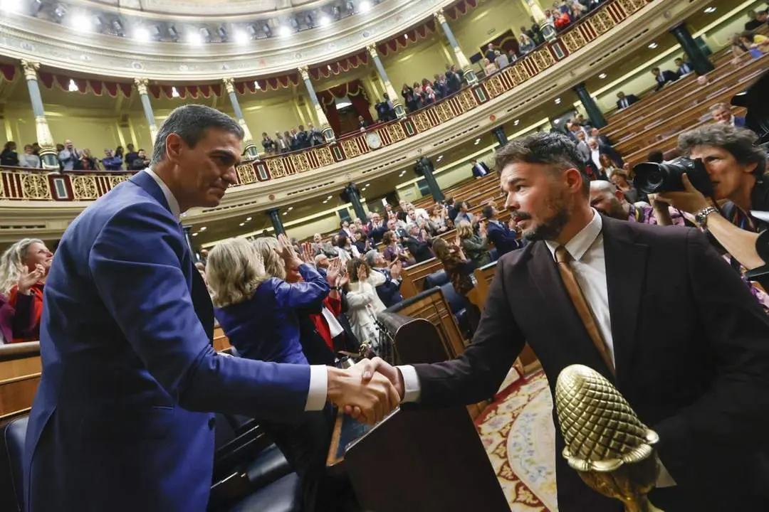 Pedro S&aacute;nchez y Gabriel Rufi&aacute;n. - EFE