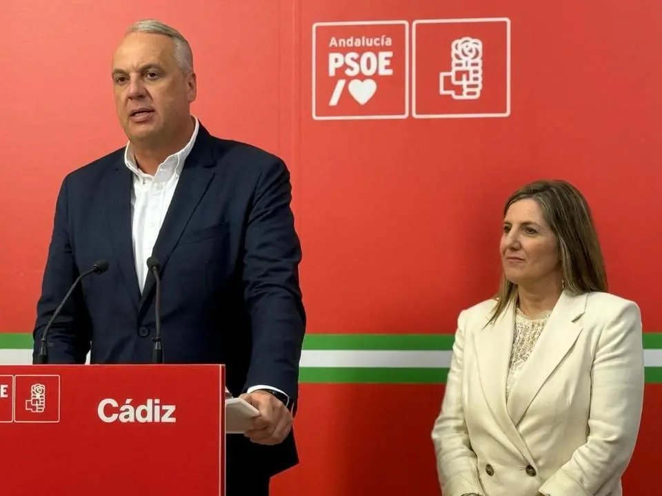 Ruiz Boix e Irene Garc&iacute;a. - PSOE C&aacute;diz