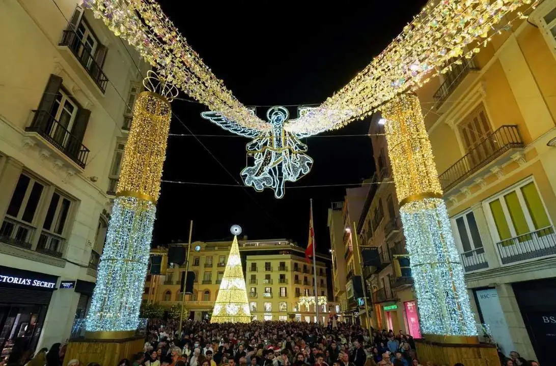 Plaza de la Constituci&oacute;n en Navidad. - AYUNTAMIENTO DE M&Aacute;LAGA