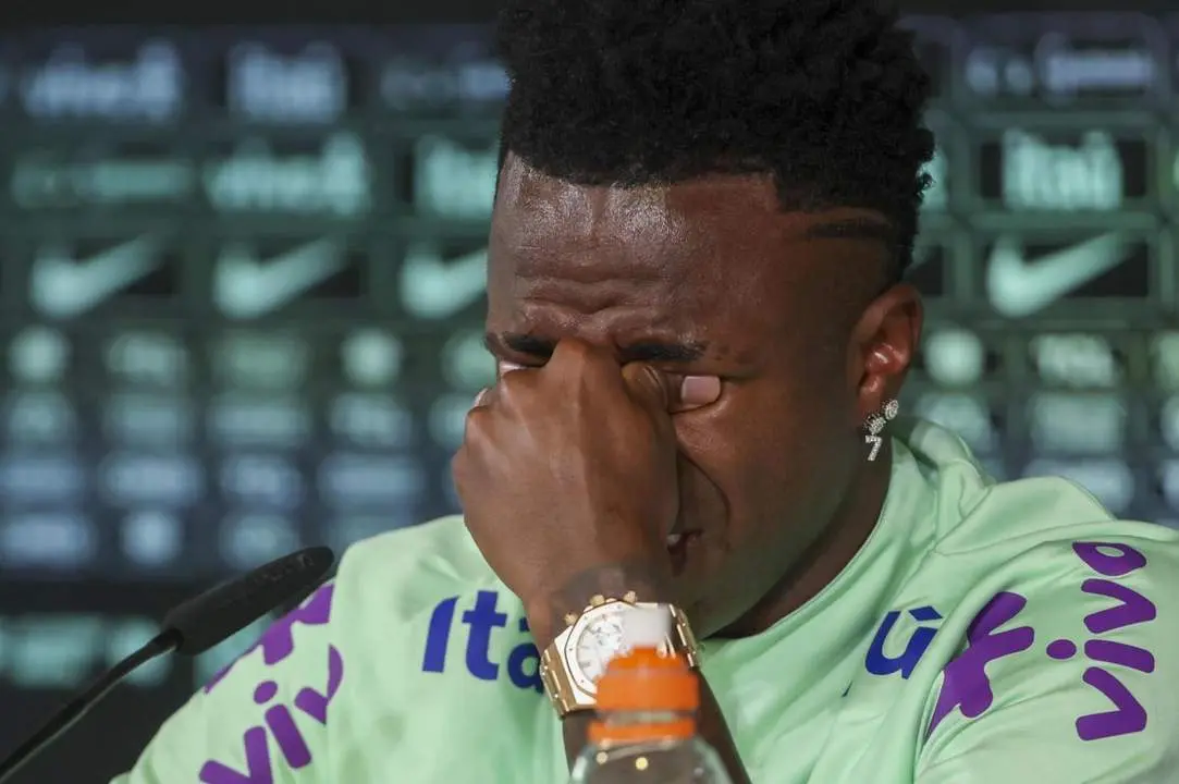 Rueda de prensa Vinicius. - EFE