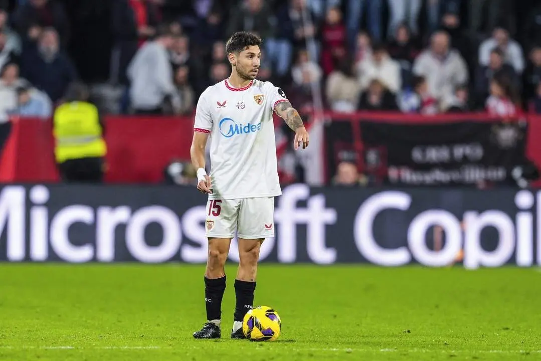 Gonzalo Montiel durante el Sevilla FC-Celta de Vigo - EP
