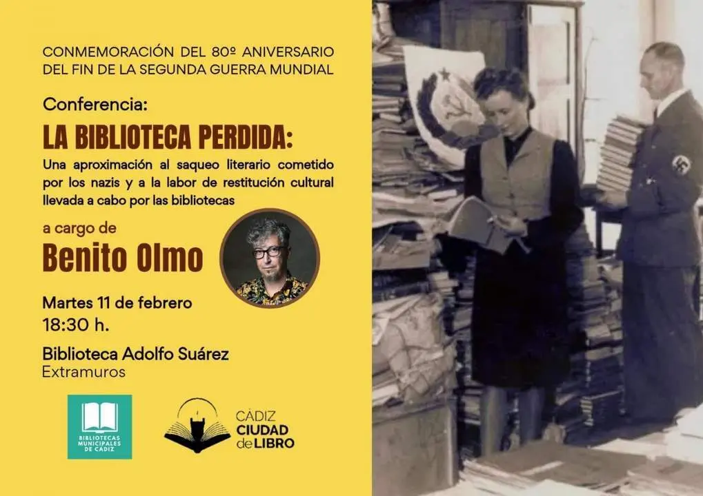 Cartel del ciclo de conferencias de Benito Olmo. - VIVA