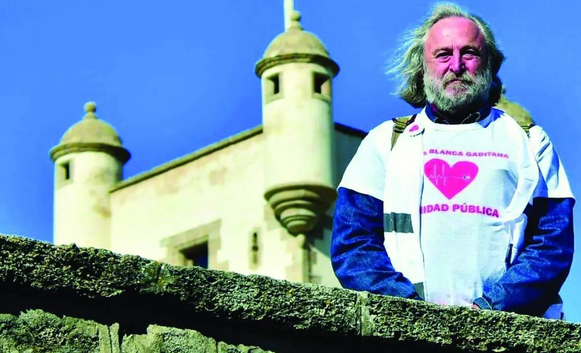 Antonio Vergara, portavoz de la Marea Blanca de C&aacute;diz.  - Eulogio Garc&iacute;a