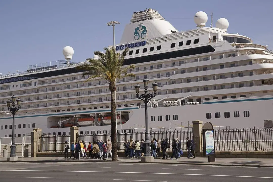 Un crucero atracado en el puerto de C&aacute;diz.  - VIVA
