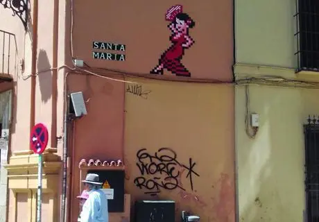 Un mosaico de Invader ya retirado. (archivo) - jotad&eacute;