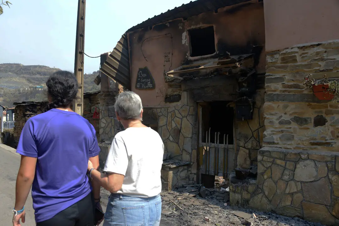 Vista tras el incendio en San Vicente. | Europa Press.
