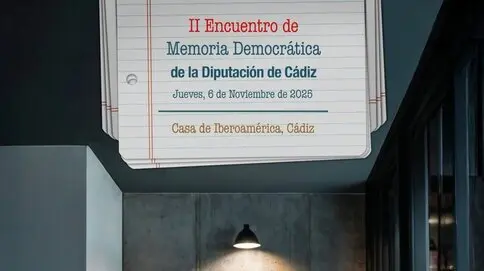 Cartel del II Encuentro de Memoria Democr&aacute;tica. | Diputaci&oacute;n de C&aacute;diz.
