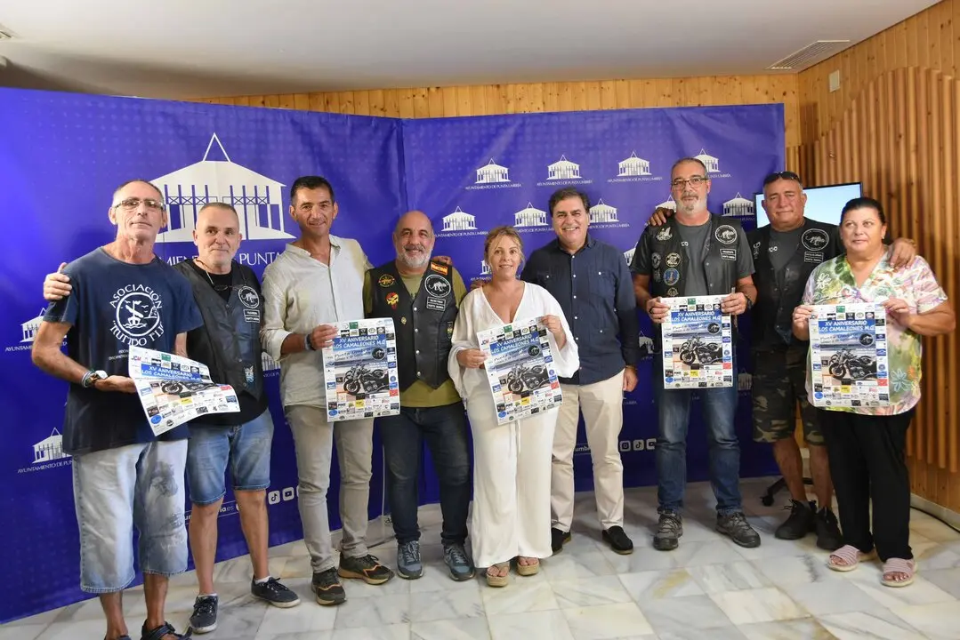 ran fiesta motera del XV aniversario de &lsquo;Los Camaleones&rsquo; Moto Group en Punta. | Ayuntamiento Punta Umbr&iacute;a