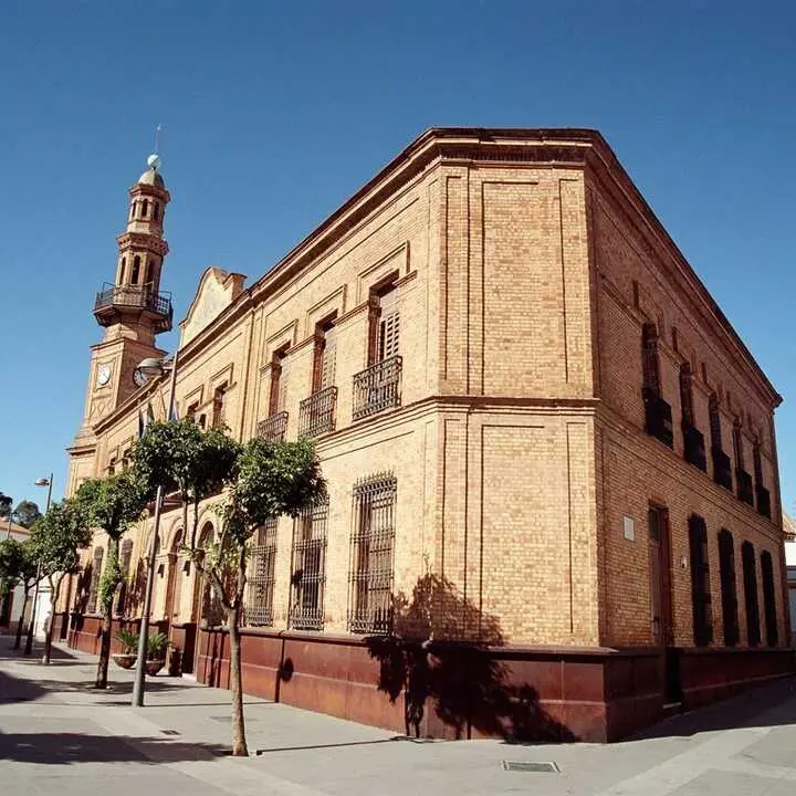 Imagen de la fachada del Ayuntamiento de Nerva (Huelva).
- AYUNTAMIENTO DE NERVA -