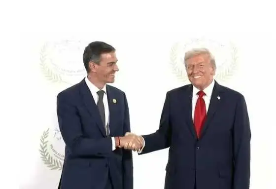 Pedro S&aacute;nchez y Donald Trump.