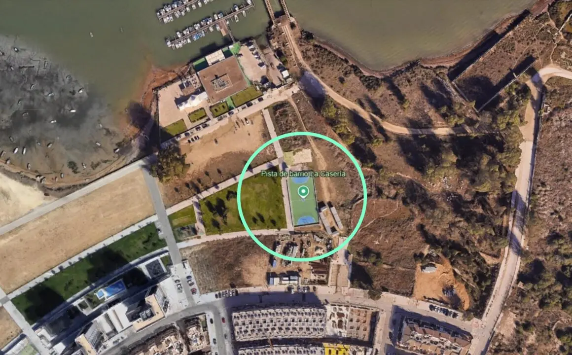 Plano de las pistas deportivas de La Caser&iacute;a.