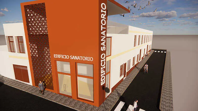 Recreaci&oacute;n del Edifico Sanatorio.| AYTO GINES
