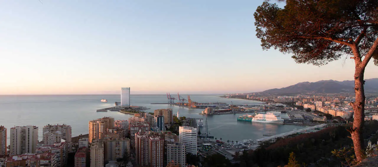 Recreaci&oacute;n de la vista desde Gibralfaro./VM.