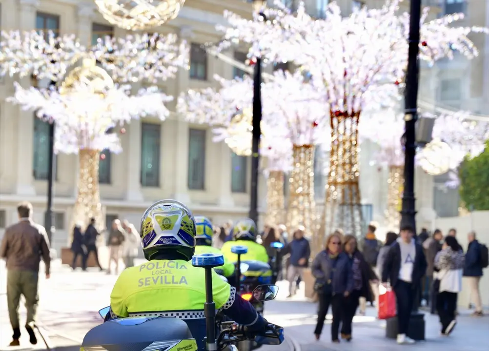 Polic&iacute;a Local en el centro durante esta Navidad. | Archivo