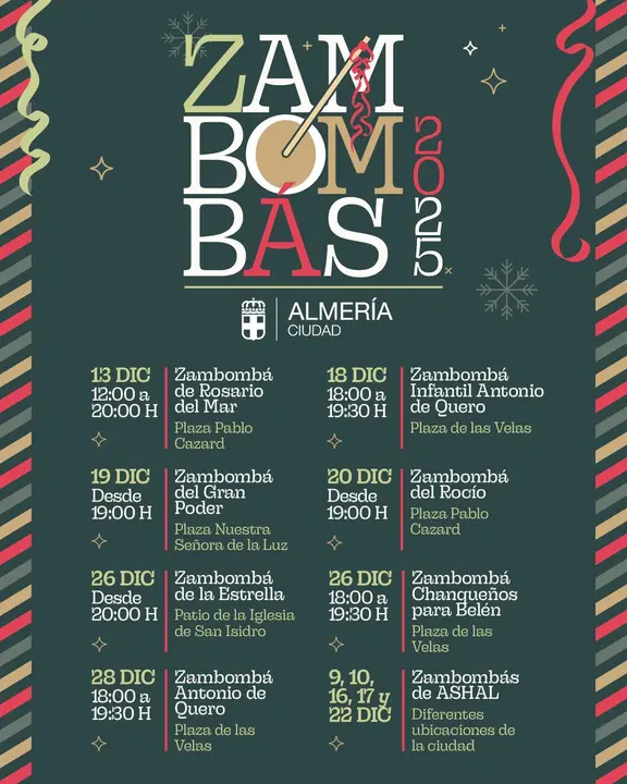 Cartel Zambombas Almer&iacute;a 2025