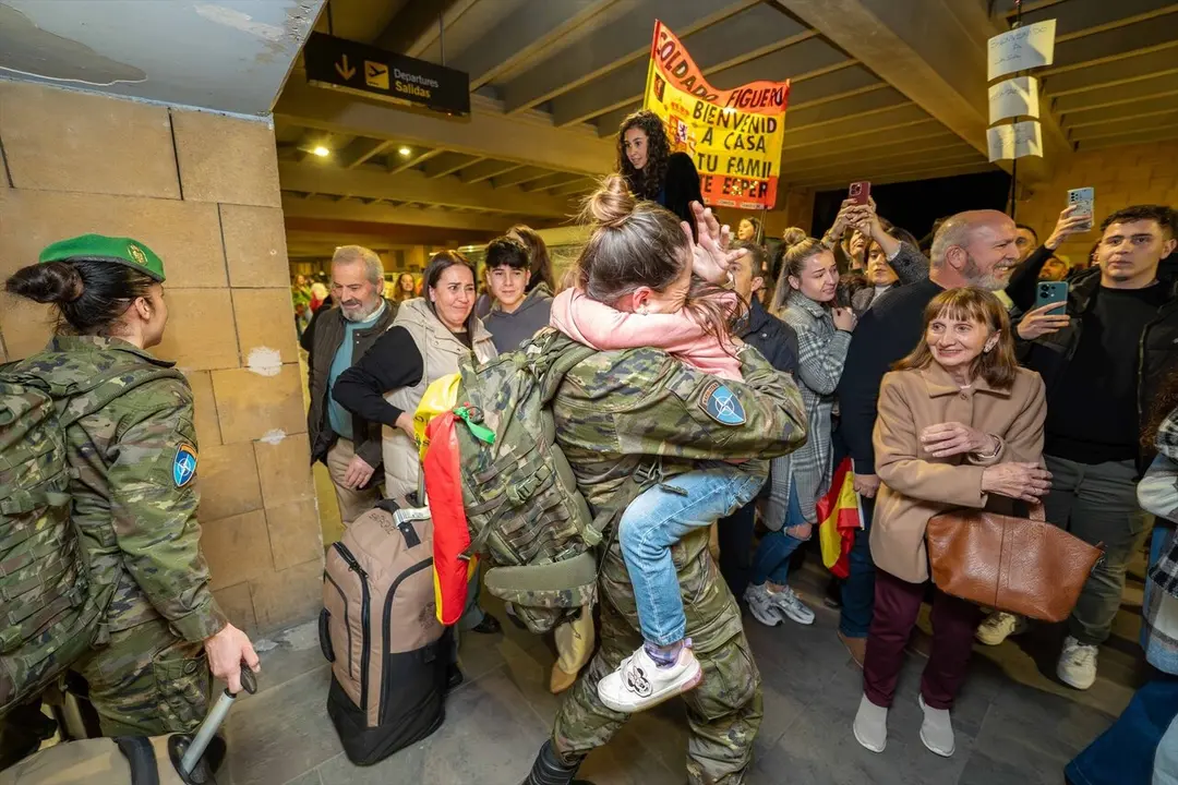 El contingente militar eFP XVII regresa a Espa&ntilde;a tras seis meses desplegados en el Flanco Este Letonia.-EP