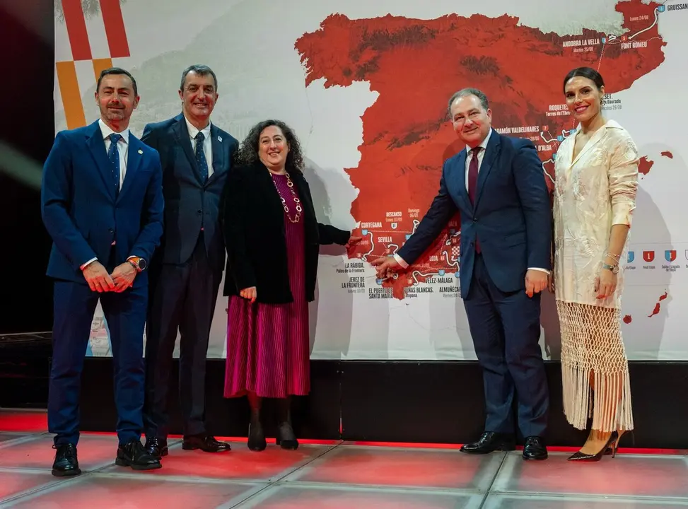 Delegaci&oacute;n onubense en la presentaci&oacute;n de la Vuelta en M&oacute;naco. | Dipu.