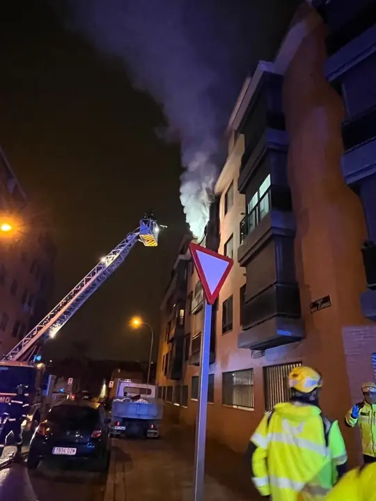 Incendio en Carabanchel. | Europa Press.