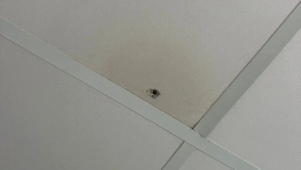 Incidencia en el techo de una casa de Matadero Sur. | Cedida.