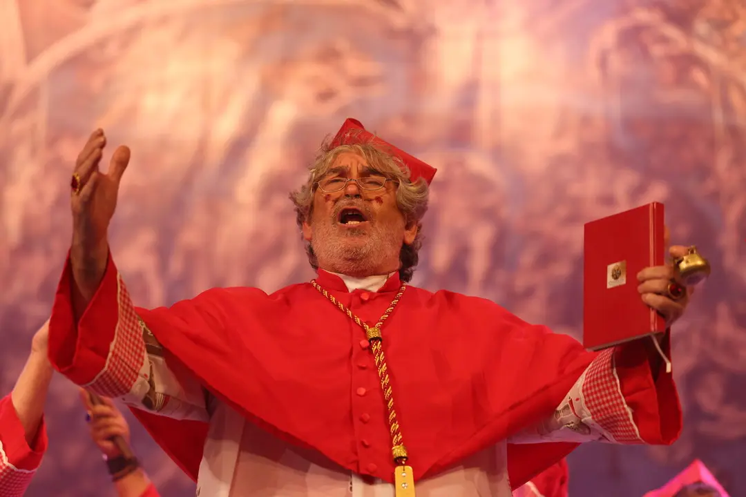 Chirigota 'Los que van a coger papas'. | Ra&uacute;l Albera