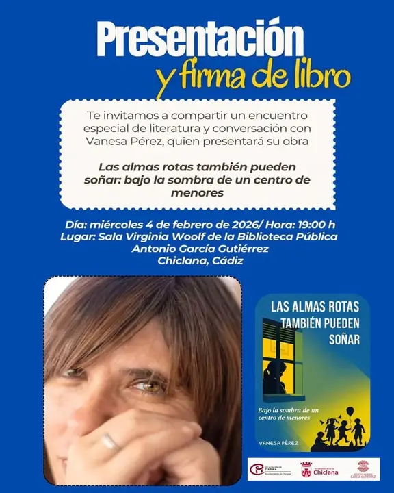 Presentaci&oacute;n del libro "Las almas rotas tambi&eacute;n pueden so&ntilde;ar", en Chiclana.