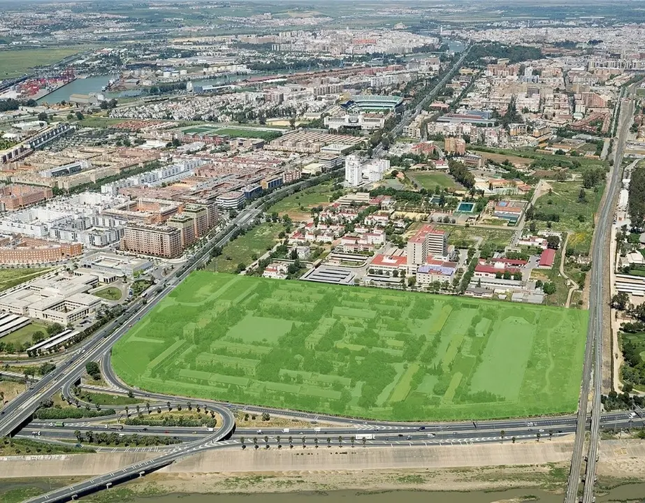 Vista a&eacute;rea del Regimiento de Artiller&iacute;a de Sevilla |&nbsp;GOBIERNO DE ESPA&Ntilde;A