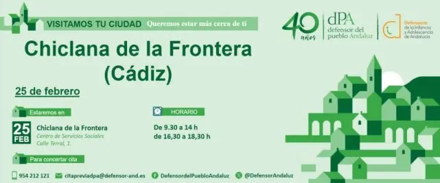 La Oficina de Atenci&oacute;n Ciudadana del Defensor
del Pueblo Andaluz llega a Chiclana.