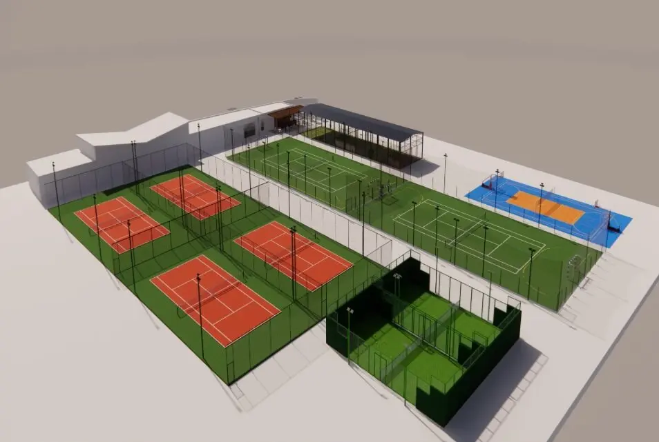 Punta avanza en el proyecto de las primeras pistas de p&aacute;del cubiertas del municipio en El Portil. | Ayto Punta Umbr&iacute;a.