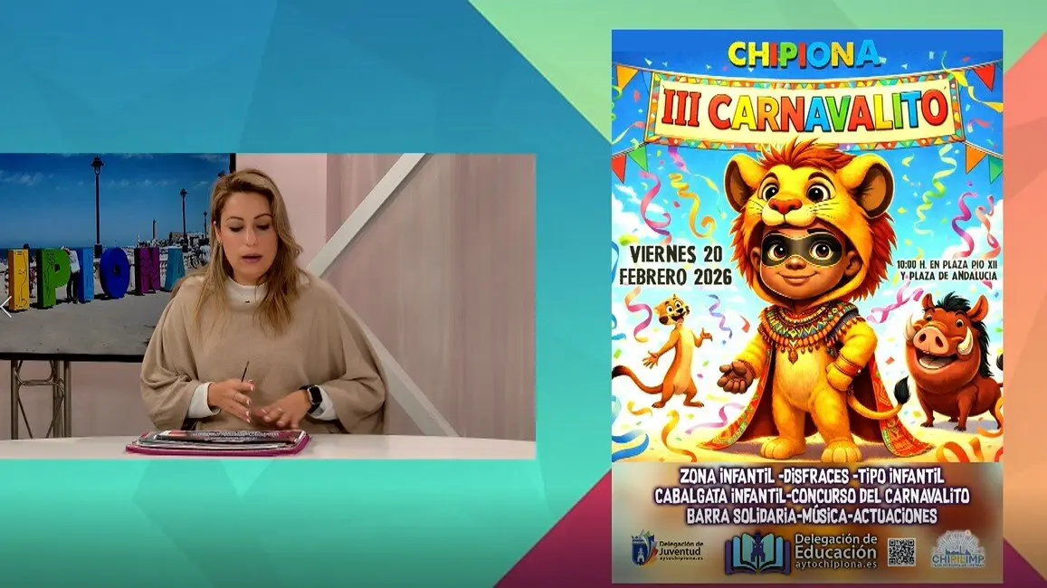 Ma&ntilde;ana viernes Chipiona celebra el III Carnavalito: diversi&oacute;n y creatividad para los m&aacute;s peque&ntilde;os