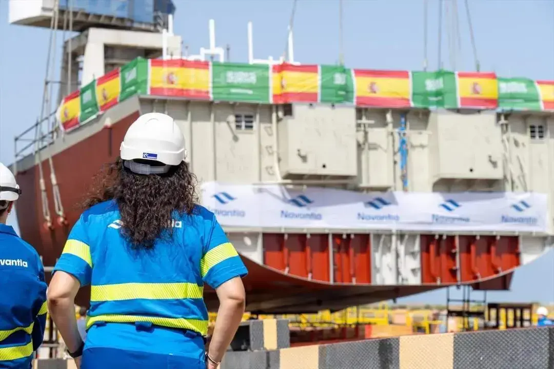 La quilla se puso el pasado mes de julio. | Navantia.