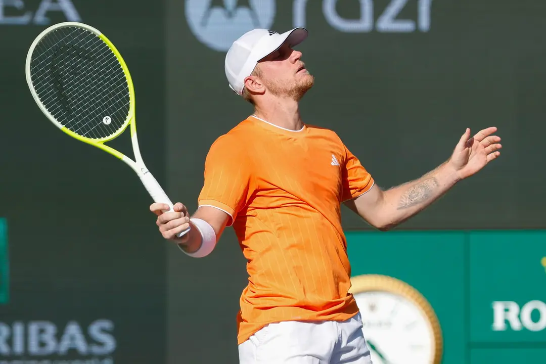 El malague&ntilde;o Davidovich, fuera de Indian Wells. / EFE/EPA/JOHN G. MABANGLO