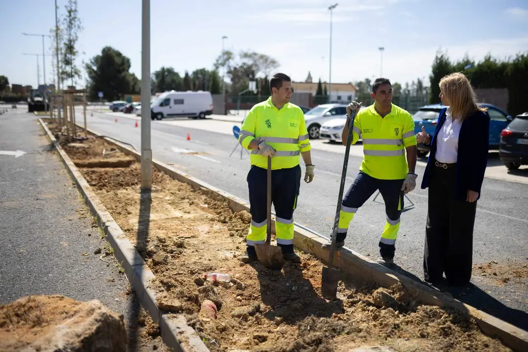 Visita a las actuaciones que se est&aacute;n llevando a cabo en la avenida Ana Mar&iacute;a Jerez Cano. | Ayto.