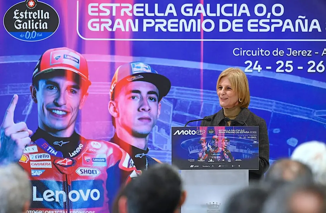 La alcaldesa en la presentaci&oacute;n de las actividades por el Gran Premio. |  Jerez.es