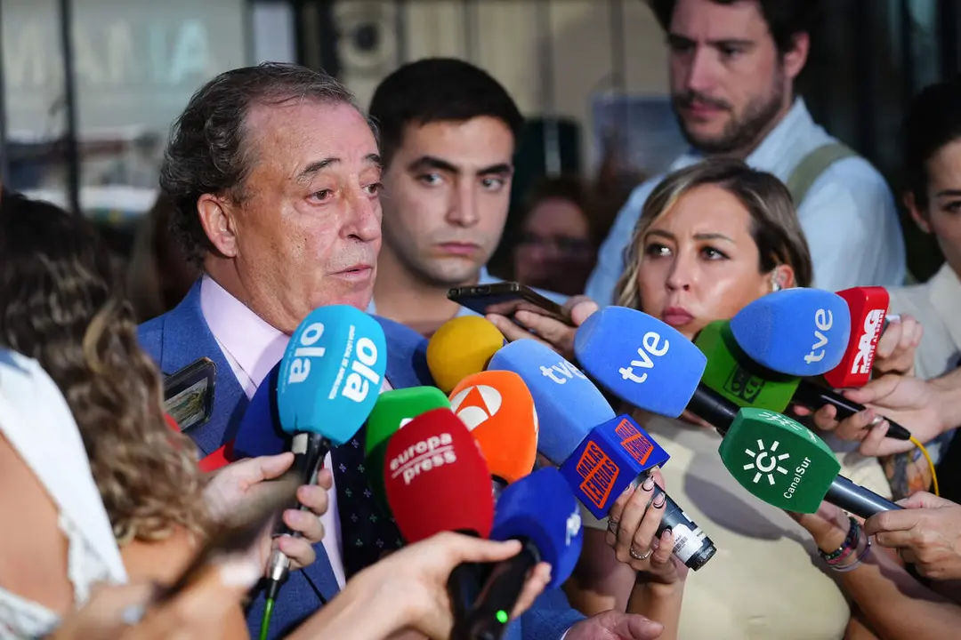 El abogado de la asociaci&oacute;n AMAMA, Manuel Jim&eacute;nez Soto atiende a los medios de comunicaci&oacute;n | Francisco J. Olmo / Europa Press
