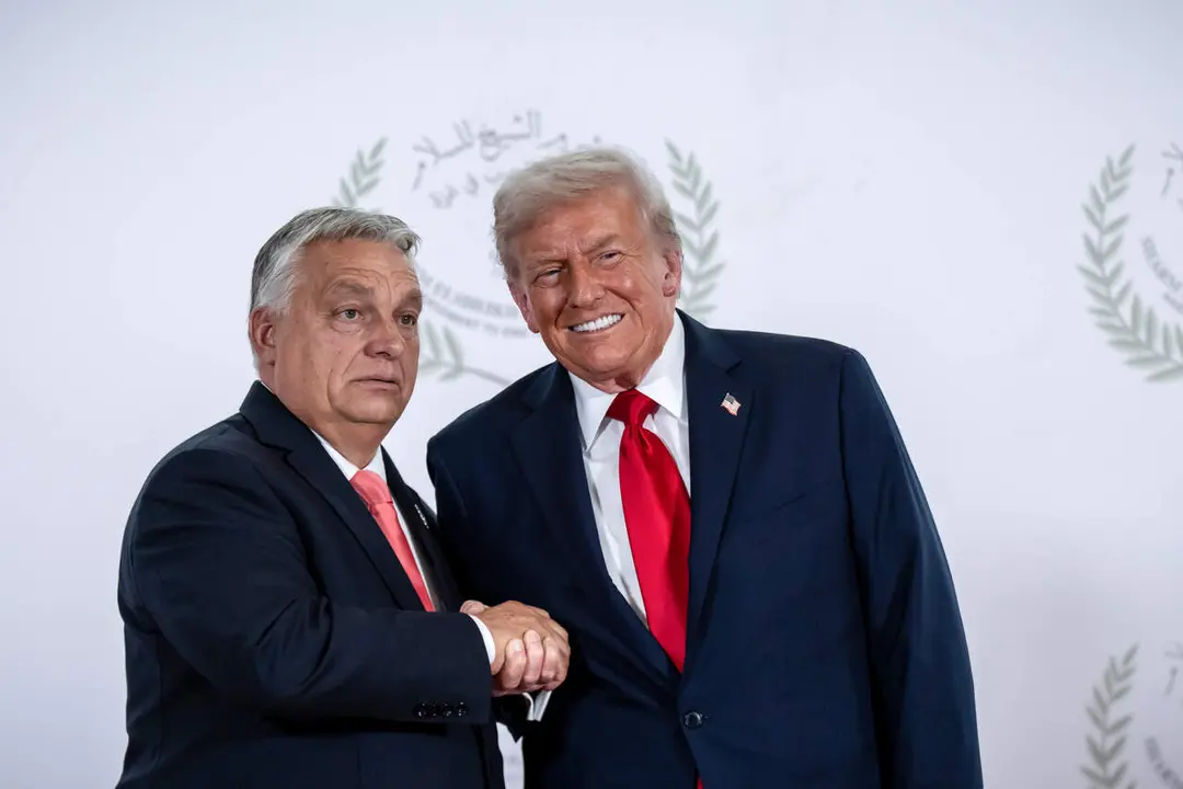 El presidente de Estados Unidos, Donald Trump, y el primer ministro de Hungr&iacute;a, Viktor Orb&aacute;n. | Europa Press.