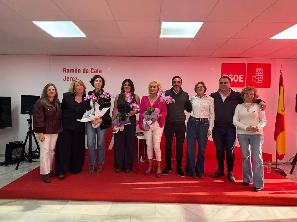 La presidenta de Amama estuvo en el acto en la sede del PSOE de Jerez. |  PSOE