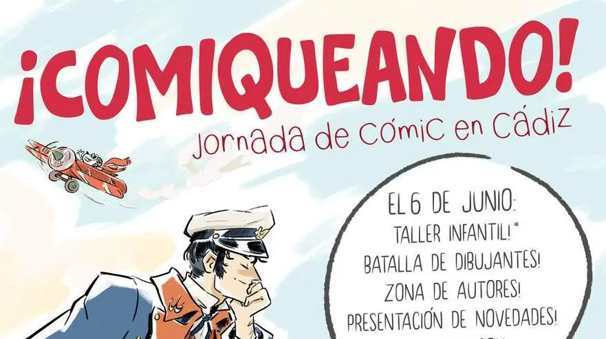 Cartel de '&iexcl;Comiqueando!'. | Ayuntamiento de C&aacute;diz.